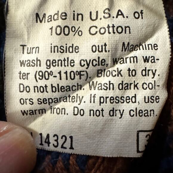 Vintage Christian Dior Monsieur Men’s Cotton Crew Neck 3D Knit Sweater Large USA - Picture 7 of 7